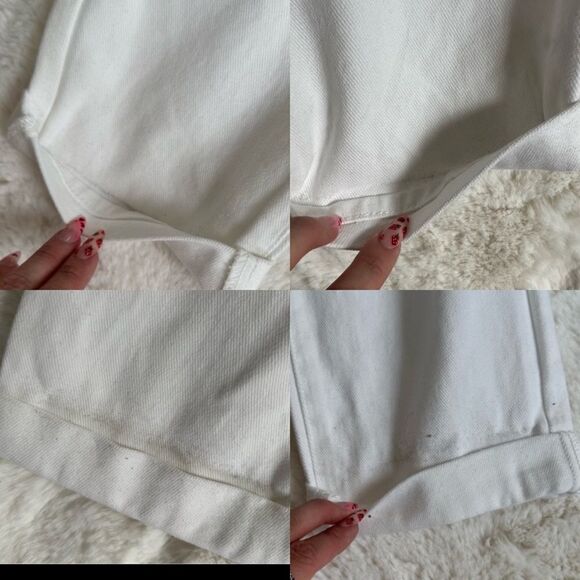 PacSun Prime Torn White Mom Jeans size 29 very distressed - Picture 13 of 14